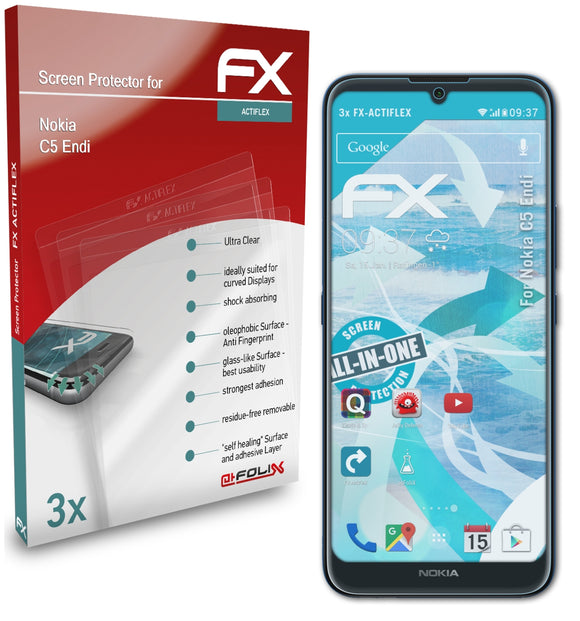 atFoliX FX-ActiFleX Displayschutzfolie für Nokia C5 Endi