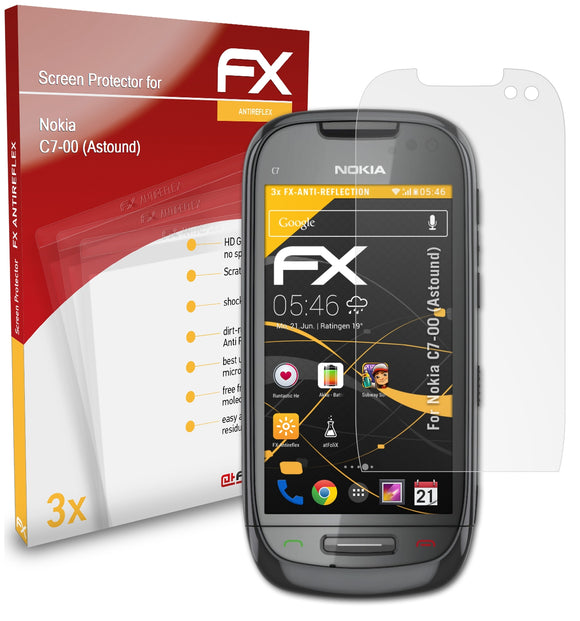 atFoliX FX-Antireflex Displayschutzfolie für Nokia C7-00 (Astound)