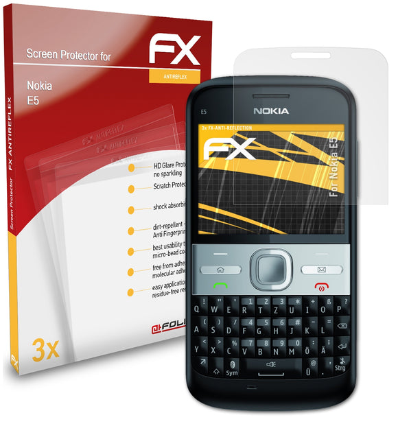 atFoliX FX-Antireflex Displayschutzfolie für Nokia E5
