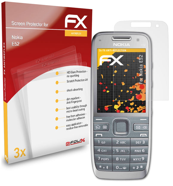 atFoliX FX-Antireflex Displayschutzfolie für Nokia E52