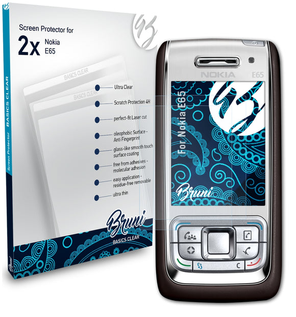 Bruni Basics-Clear Displayschutzfolie für Nokia E65