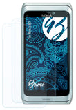 Schutzfolie Bruni kompatibel mit Nokia E7, glasklare (2X)