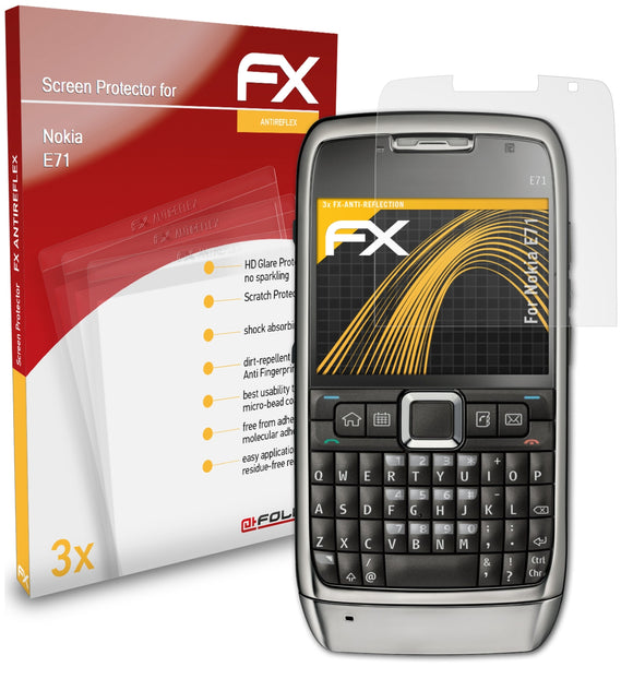 atFoliX FX-Antireflex Displayschutzfolie für Nokia E71