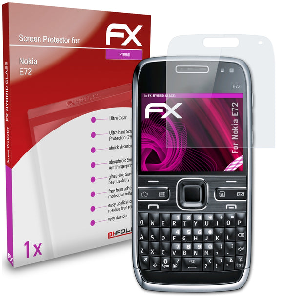 atFoliX FX-Hybrid-Glass Panzerglasfolie für Nokia E72