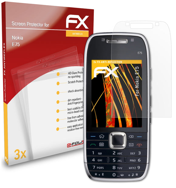 atFoliX FX-Antireflex Displayschutzfolie für Nokia E75
