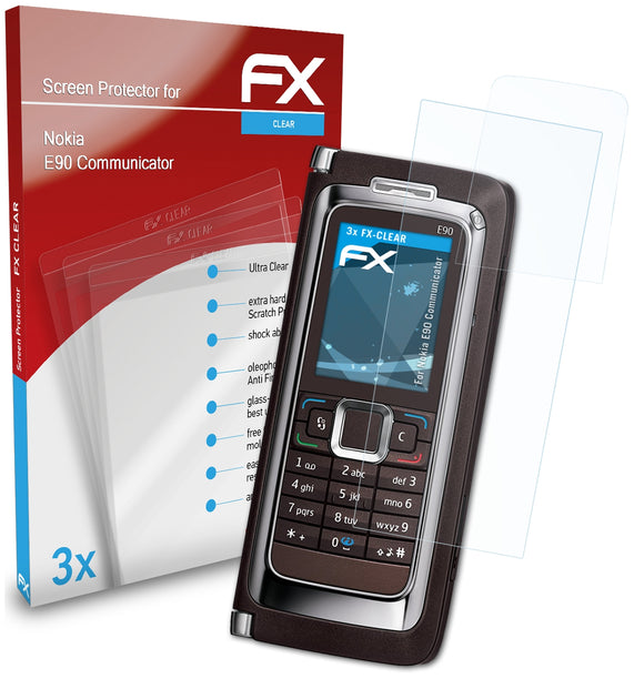 atFoliX FX-Clear Schutzfolie für Nokia E90 Communicator