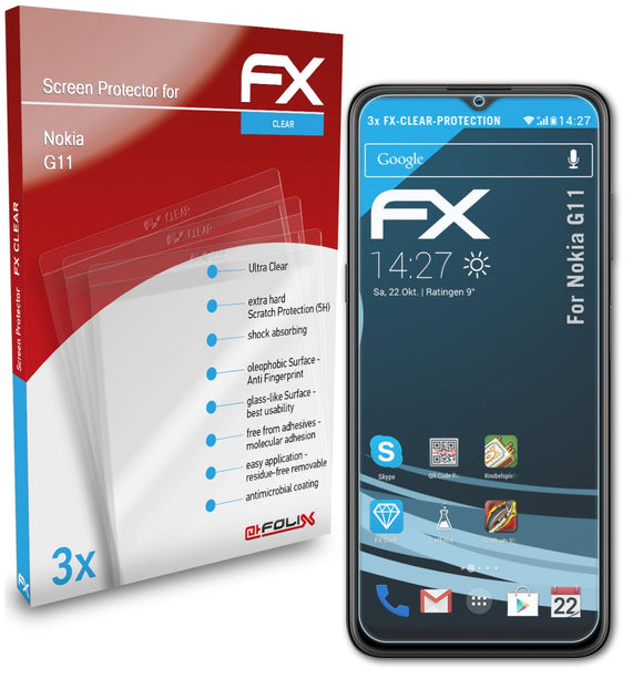 atFoliX FX-Clear Schutzfolie für Nokia G11