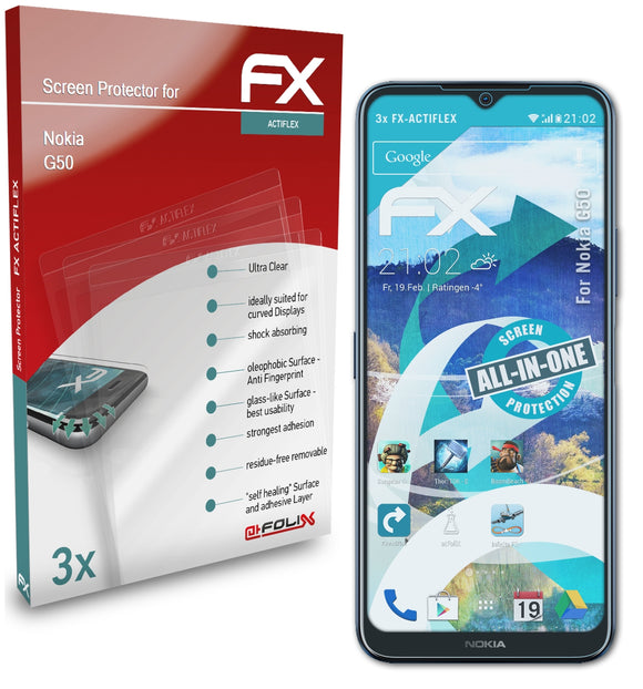atFoliX FX-ActiFleX Displayschutzfolie für Nokia G50