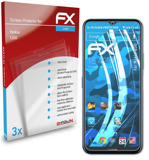 atFoliX FX-Clear Schutzfolie für Nokia G50