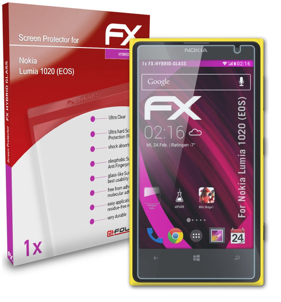 atFoliX FX-Hybrid-Glass Panzerglasfolie für Nokia Lumia 1020 (EOS)