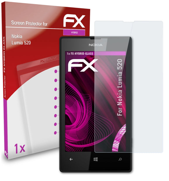atFoliX FX-Hybrid-Glass Panzerglasfolie für Nokia Lumia 520