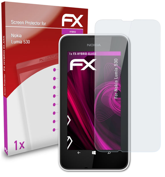 atFoliX FX-Hybrid-Glass Panzerglasfolie für Nokia Lumia 530