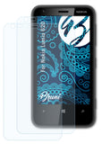 Schutzfolie Bruni kompatibel mit Nokia Lumia 620, glasklare (2X)