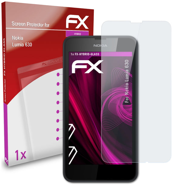 atFoliX FX-Hybrid-Glass Panzerglasfolie für Nokia Lumia 630