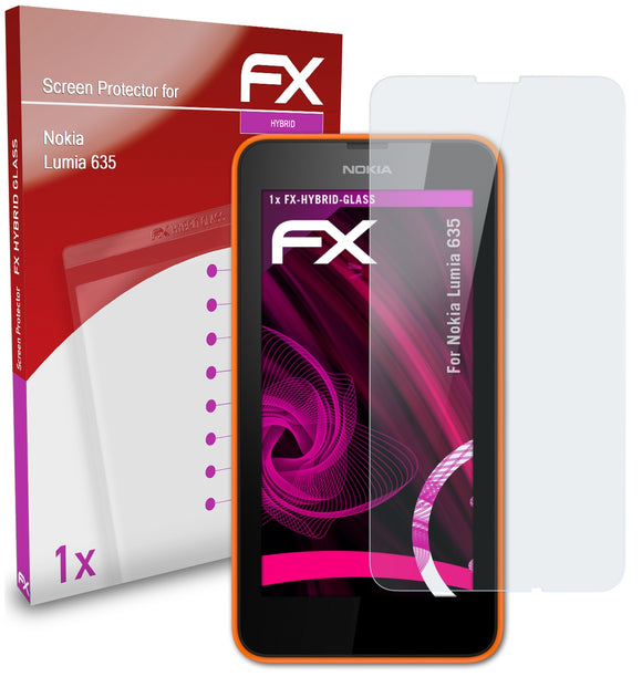 atFoliX FX-Hybrid-Glass Panzerglasfolie für Nokia Lumia 635