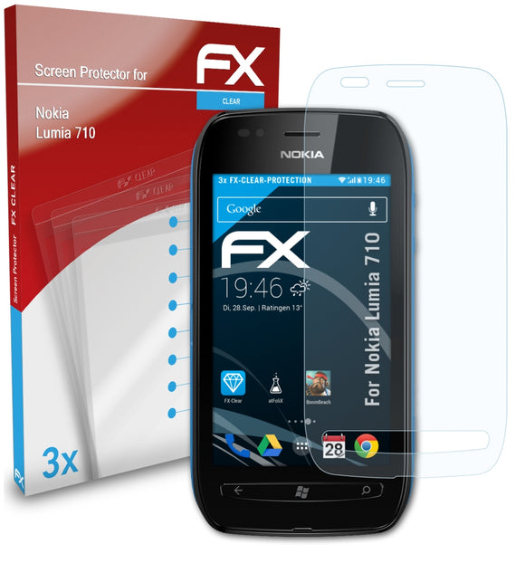 atFoliX FX-Clear Schutzfolie für Nokia Lumia 710