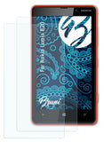 Schutzfolie Bruni kompatibel mit Nokia Lumia 820, glasklare (2X)