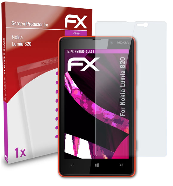 atFoliX FX-Hybrid-Glass Panzerglasfolie für Nokia Lumia 820