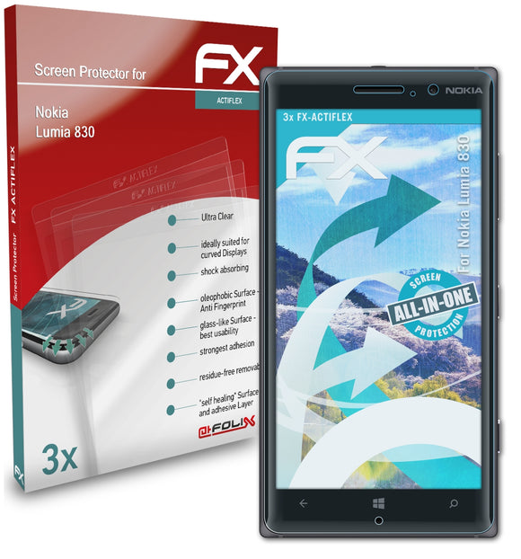 atFoliX FX-ActiFleX Displayschutzfolie für Nokia Lumia 830