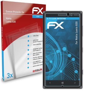 atFoliX FX-Clear Schutzfolie für Nokia Lumia 830