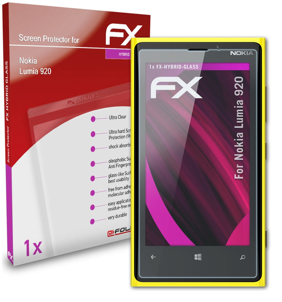 atFoliX FX-Hybrid-Glass Panzerglasfolie für Nokia Lumia 920