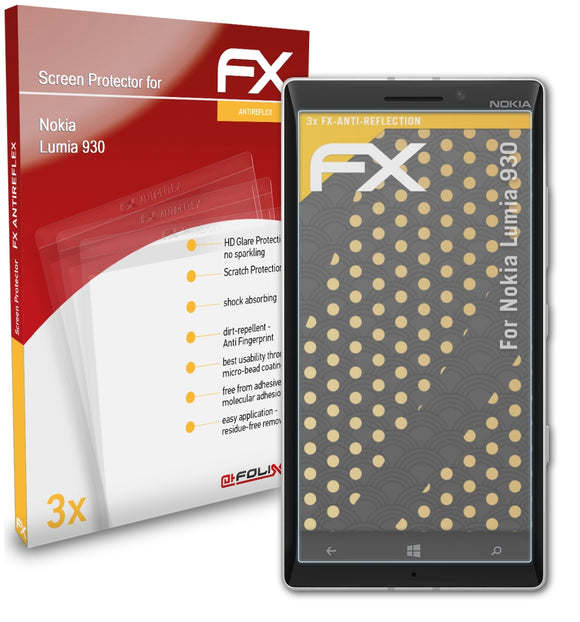 atFoliX FX-Antireflex Displayschutzfolie für Nokia Lumia 930