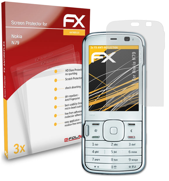 atFoliX FX-Antireflex Displayschutzfolie für Nokia N79