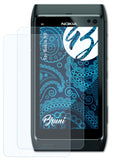 Schutzfolie Bruni kompatibel mit Nokia N8, glasklare (2X)