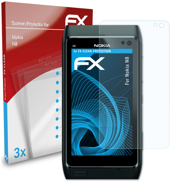 atFoliX FX-Clear Schutzfolie für Nokia N8
