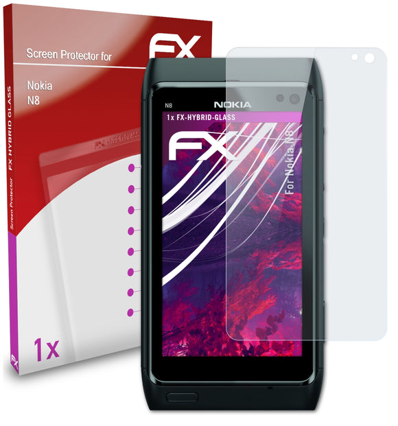 atFoliX FX-Hybrid-Glass Panzerglasfolie für Nokia N8