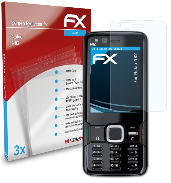 atFoliX FX-Clear Schutzfolie für Nokia N82