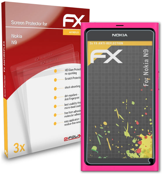 atFoliX FX-Antireflex Displayschutzfolie für Nokia N9