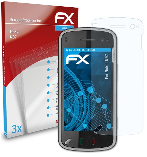 atFoliX FX-Clear Schutzfolie für Nokia N97