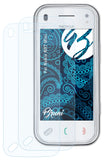 Schutzfolie Bruni kompatibel mit Nokia N97 Mini, glasklare (2X)