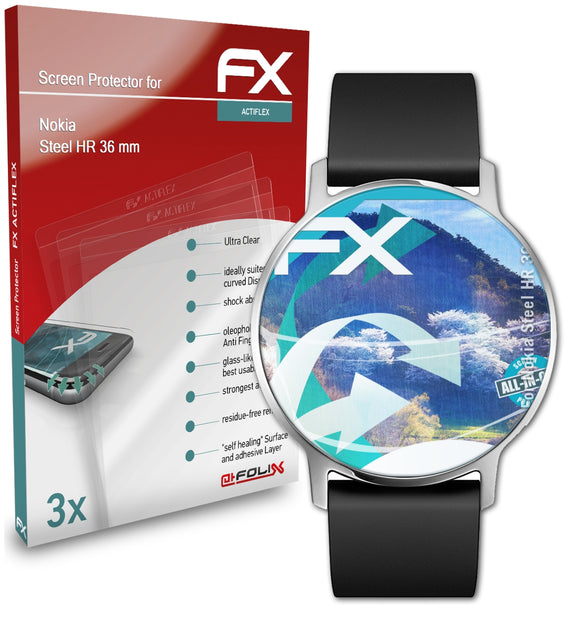 atFoliX FX-ActiFleX Displayschutzfolie für Nokia Steel HR (36 mm)