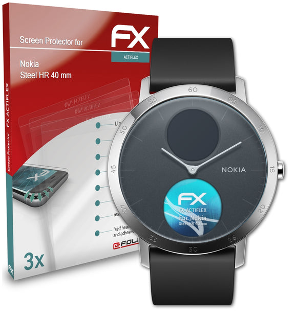 atFoliX FX-ActiFleX Displayschutzfolie für Nokia Steel HR (40 mm)