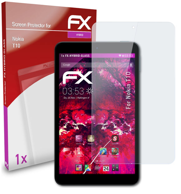 atFoliX FX-Hybrid-Glass Panzerglasfolie für Nokia T10