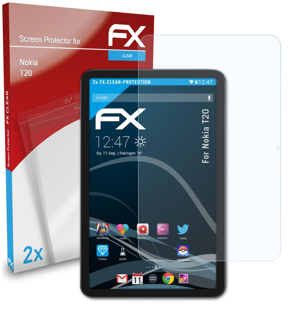 atFoliX FX-Clear Schutzfolie für Nokia T20