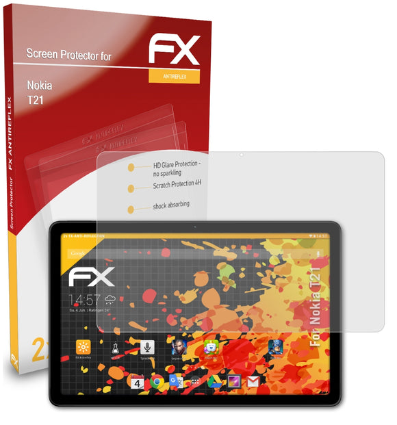 atFoliX FX-Antireflex Displayschutzfolie für Nokia T21