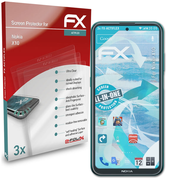 atFoliX FX-ActiFleX Displayschutzfolie für Nokia X10