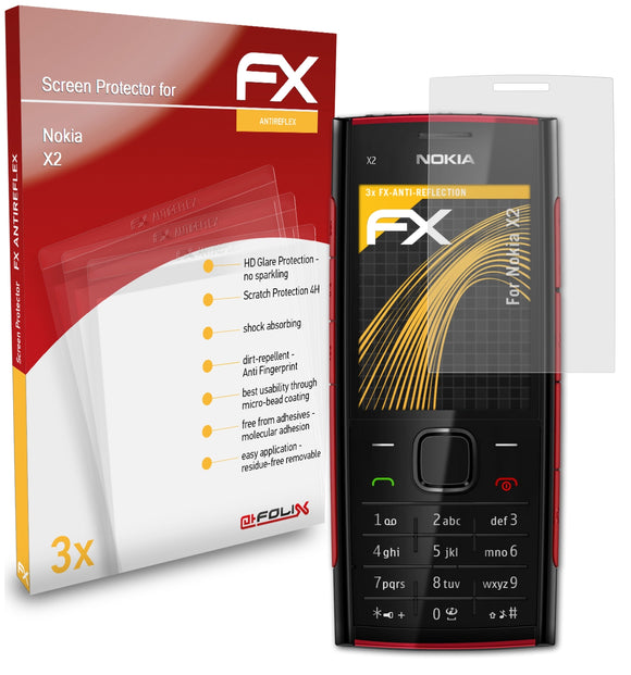 atFoliX FX-Antireflex Displayschutzfolie für Nokia X2