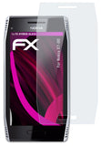 atFoliX Glasfolie kompatibel mit Nokia X7-00, 9H Hybrid-Glass FX Panzerfolie
