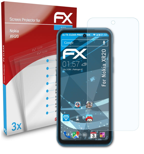 atFoliX FX-Clear Schutzfolie für Nokia XR20