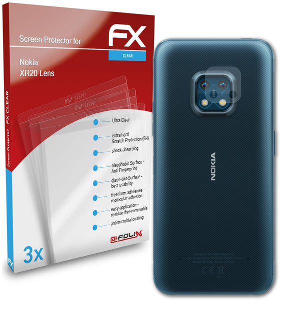 atFoliX FX-Clear Schutzfolie für Nokia XR20 Lens