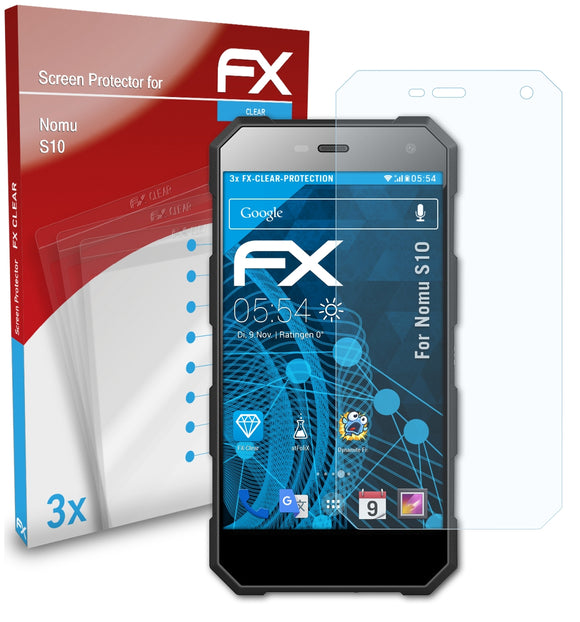 atFoliX FX-Clear Schutzfolie für Nomu S10