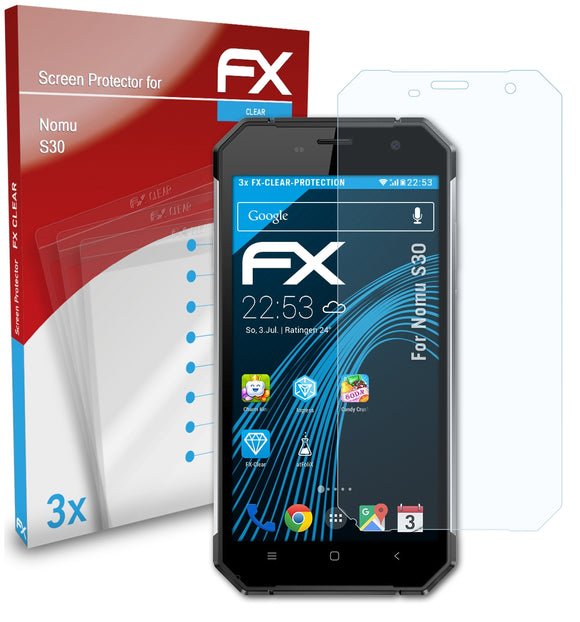 atFoliX FX-Clear Schutzfolie für Nomu S30