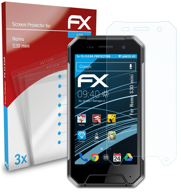 atFoliX FX-Clear Schutzfolie für Nomu S30 mini