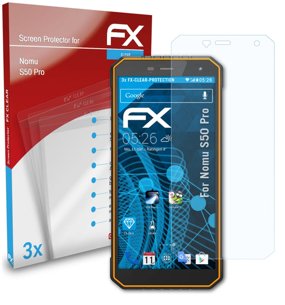 atFoliX FX-Clear Schutzfolie für Nomu S50 Pro