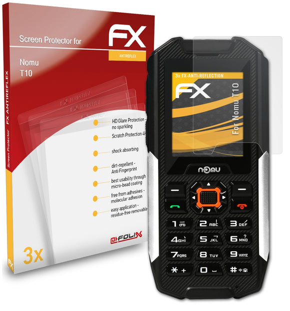 atFoliX FX-Antireflex Displayschutzfolie für Nomu T10