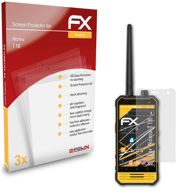 atFoliX FX-Antireflex Displayschutzfolie für Nomu T18